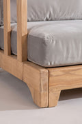Upholstered Bundle Cabana Linear Sofa in Silver Velvet Fabric