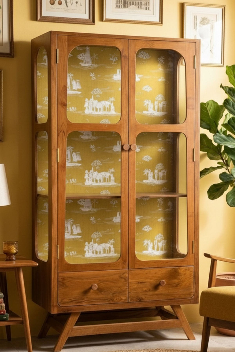CABINETS Vitrina Teak Wood Cabinet
