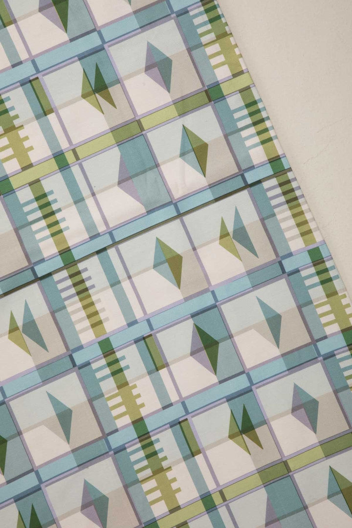 CAMBAYA PRINTED HEAVY FABRIC MISTY BLUE