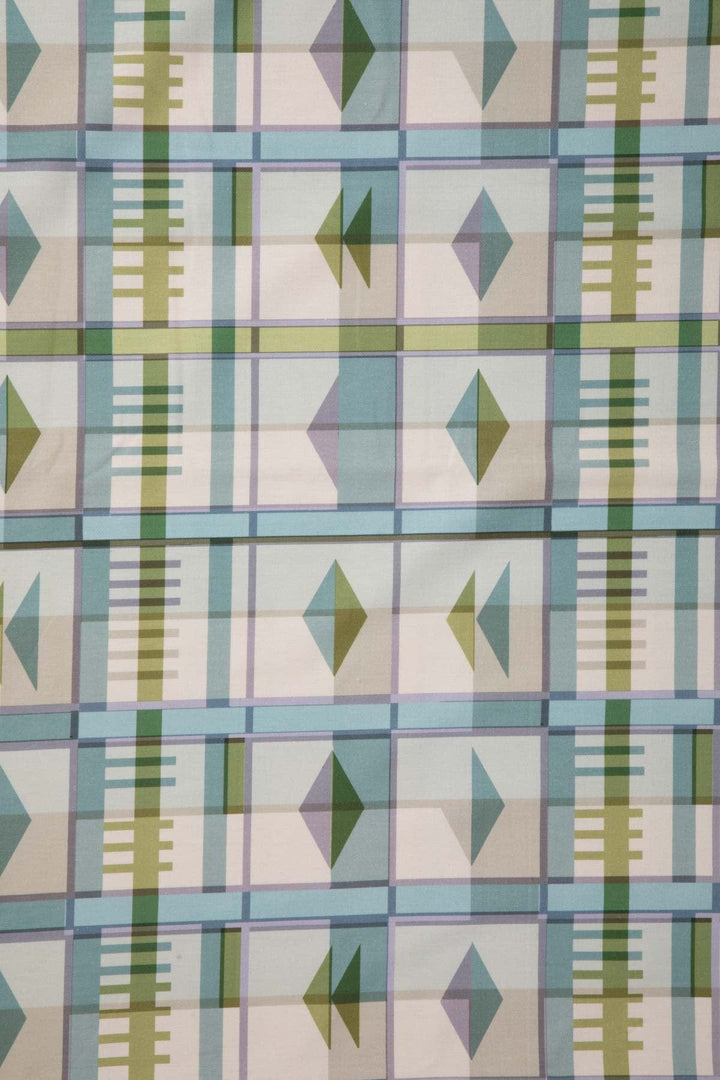 CAMBAYA PRINTED HEAVY FABRIC MISTY BLUE