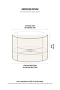 LAMPSHADES Geo Block Medium Drum Lampshade (Celadon Green)