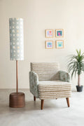 LAMPSHADES Celestial Sky Tall Extra Large Cylinder Lampshade (Lunar Grey)