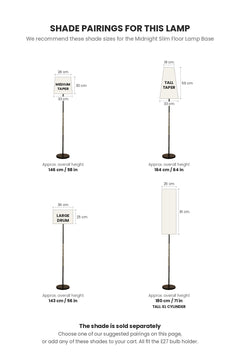 FLOOR LAMPS Midnight Slim Floor Lamp (Charcoal)