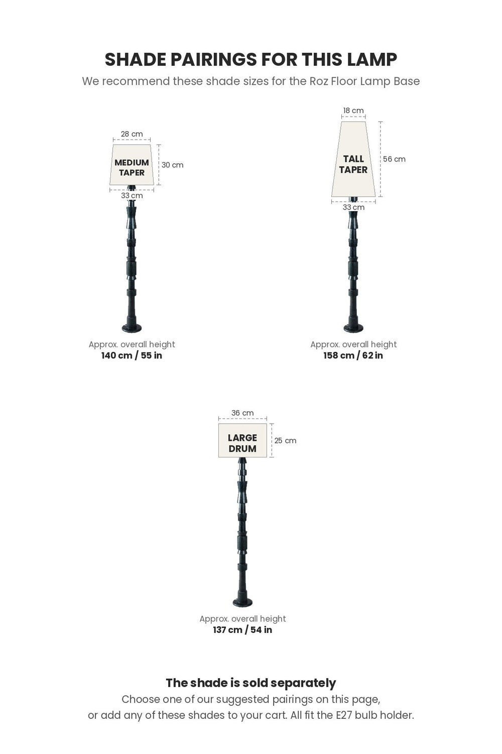 FLOOR LAMPS Roz Floor Lamp (Charcoal)