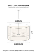 PENDANT LAMPS Eye In The Sky Extra Large Drum Pendant (Charcoal)
