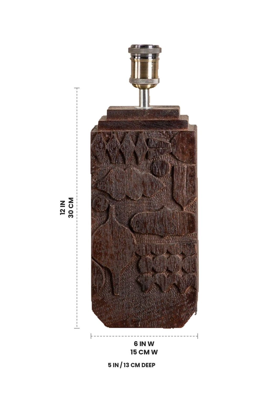 TABLE LAMPS Senhur Wood Table Lamp (Charcoal)