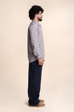 SHIRTS Checks Embroidered Full Sleeve Shirt (Seafaring Blue)