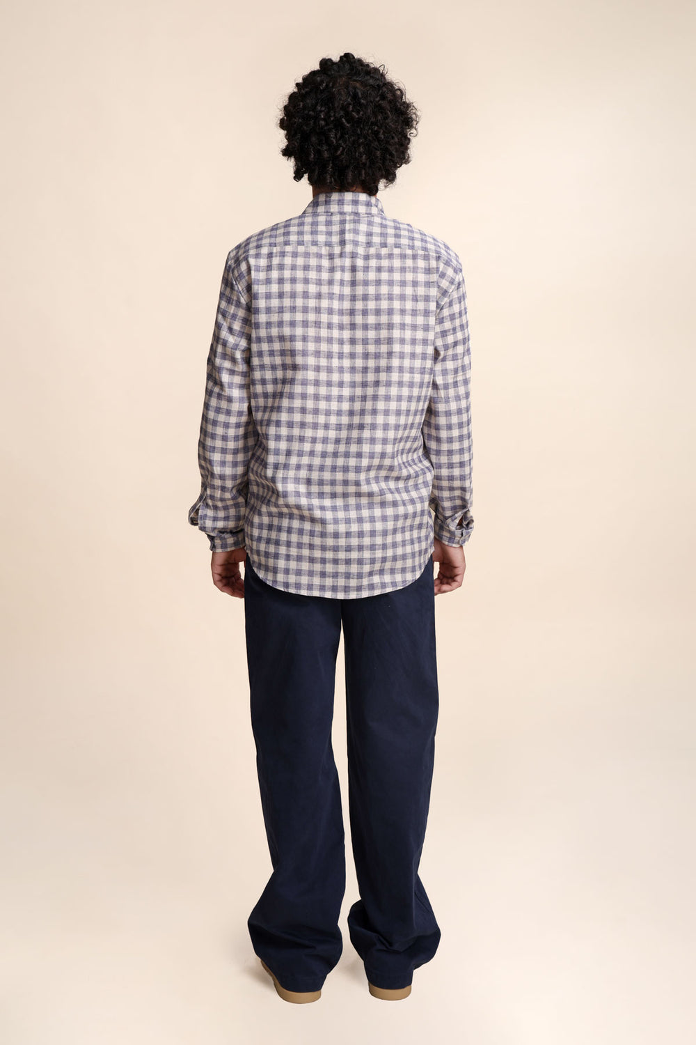 SHIRTS Checks Embroidered Full Sleeve Shirt (Seafaring Blue)
