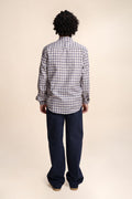 SHIRTS Checks Embroidered Full Sleeve Shirt (Seafaring Blue)