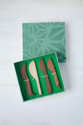 SERVING CUTLERY Primitive Wood Cheese Knives (Set Of 4)
