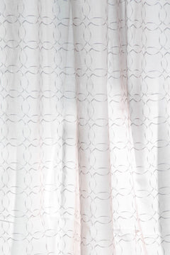SWATCHES Circle Grid Stone Sheer Fabric Swatch