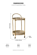 TROLLEYS Circle Of Joyee Metal Trolley