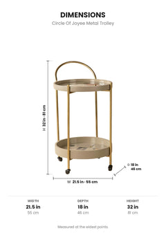 TROLLEYS Circle Of Joyee Metal Trolley