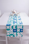TABLE RUNNERS Circle Of Joyee Spring Teal Table Runner