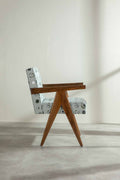 Upholstered Bundle Civic Accent Chair in Celestial Lunar Grey Fabric