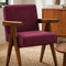 Civic Accent Chair in Raffia Plum Red Fabric