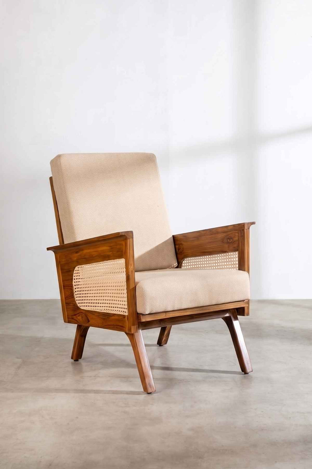 Upholstered Bundle Conoor Accent Chair in Golden Sand Fabric