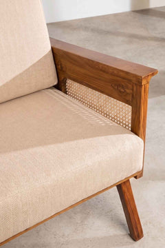 Upholstered Bundle Conoor Accent Chair in Golden Sand Fabric