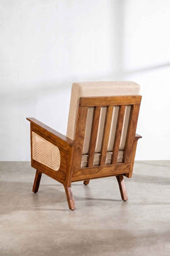 Upholstered Bundle Conoor Accent Chair in Golden Sand Fabric