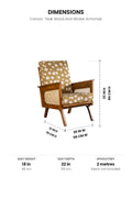 ARMCHAIRS & ACCENTS Conoor  Teak Wood And Wicker Armchair