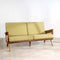 Conoor Slim Line Sofa in Solid Twisted Herbal Green Fabric
