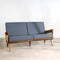 Conoor Slim Line Sofa in Code Shadow Plum Blue Fabric