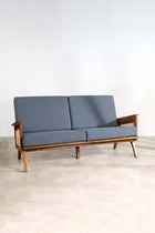 Conoor Slim Line Sofa in Code Shadow Plum Blue Fabric