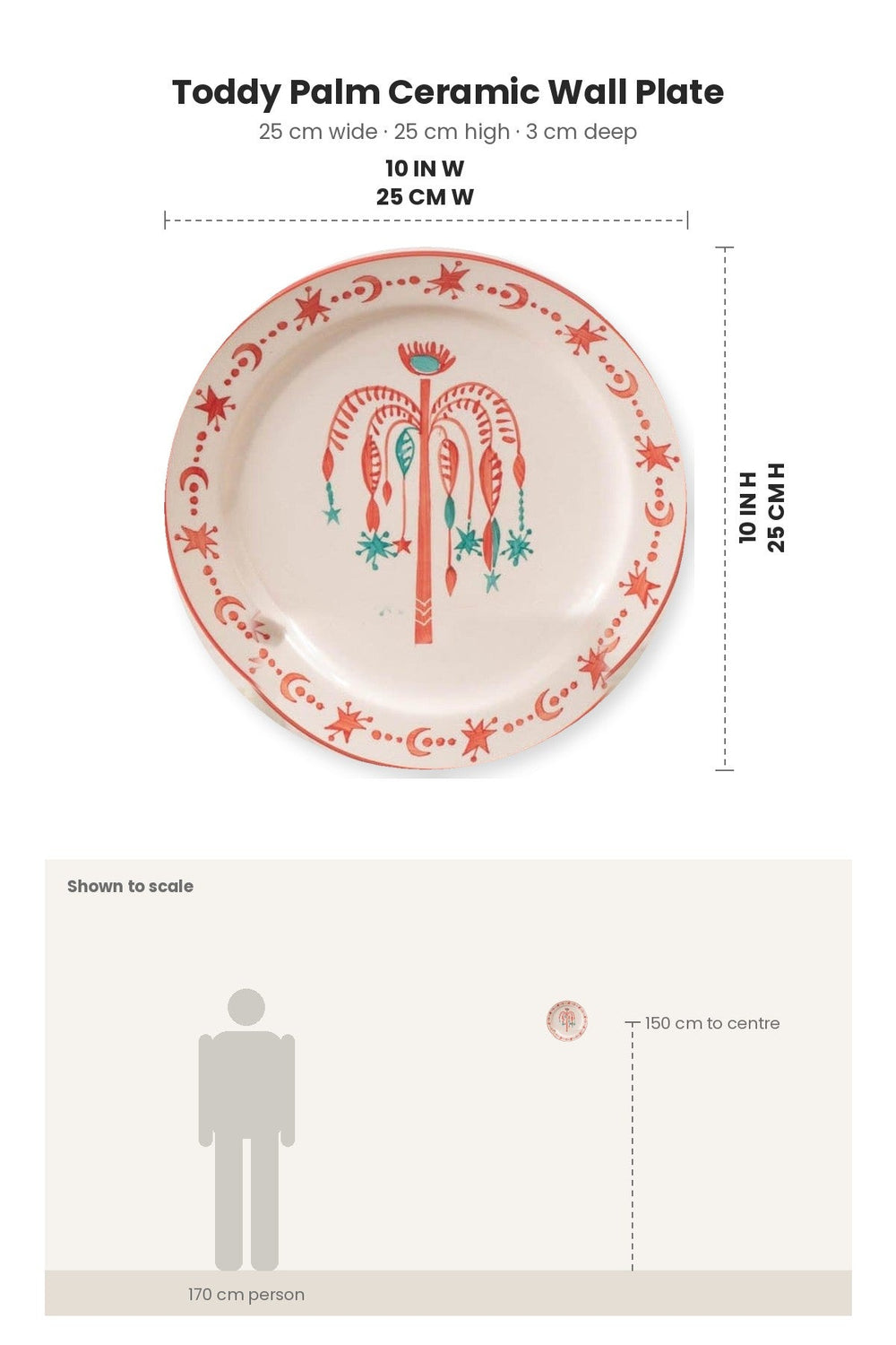 WALL PLATES Toddy Palm Ceramic Wall Plate