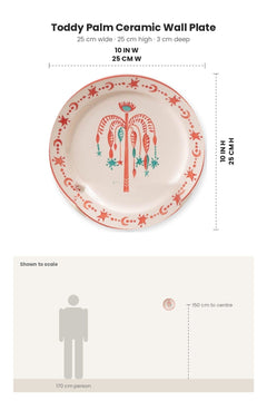 WALL PLATES Toddy Palm Ceramic Wall Plate