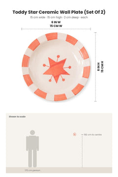 WALL PLATES Toddy Star Ceramic Wall Plate (Set Of 2)