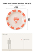 WALL PLATES Toddy Palm Ceramic Wall Plate (Set Of 2)