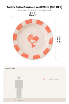 WALL PLATES Toddy Palm Ceramic Wall Plate (Set Of 2)