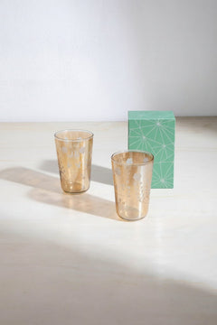 DRINKING GLASSES Cotton Flower Drinking Glass (Set of 2)