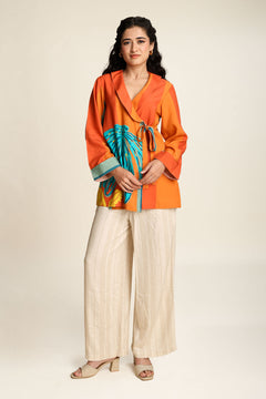 Cotton Flower Wrap Top (Southern Spice)