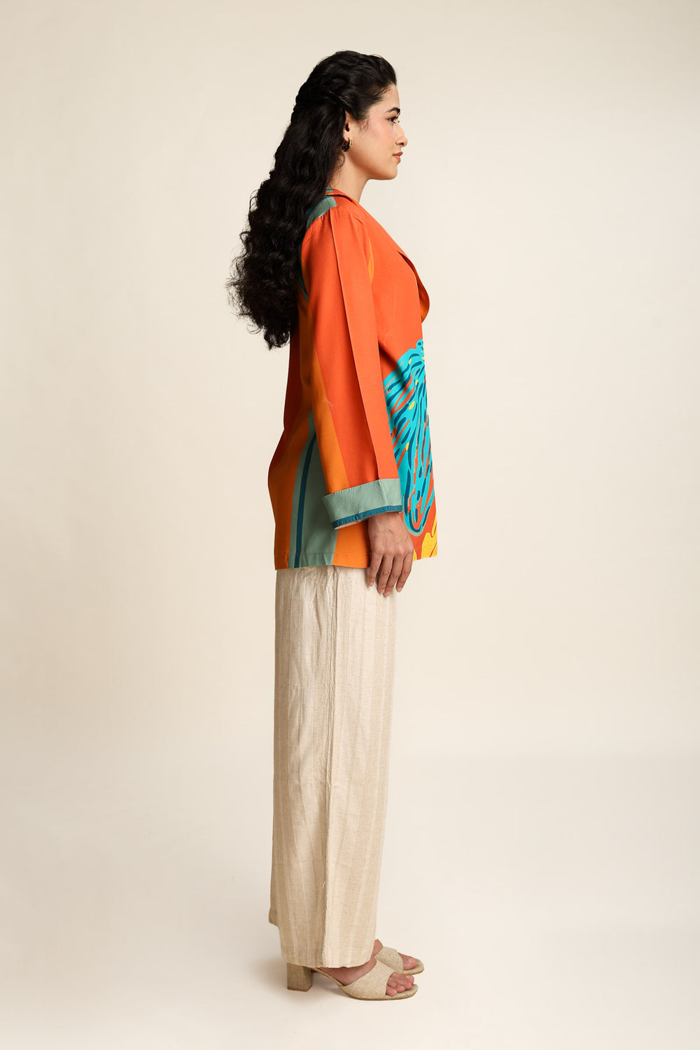TOPS Cotton Flower Wrap Top (Southern Spice)