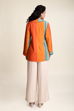 TOPS Cotton Flower Wrap Top (Southern Spice)