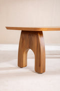 COFFEE TABLES Curved Rectangle Teak Wood Coffee Table