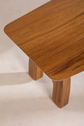 COFFEE TABLES Curved Rectangle Teak Wood Coffee Table