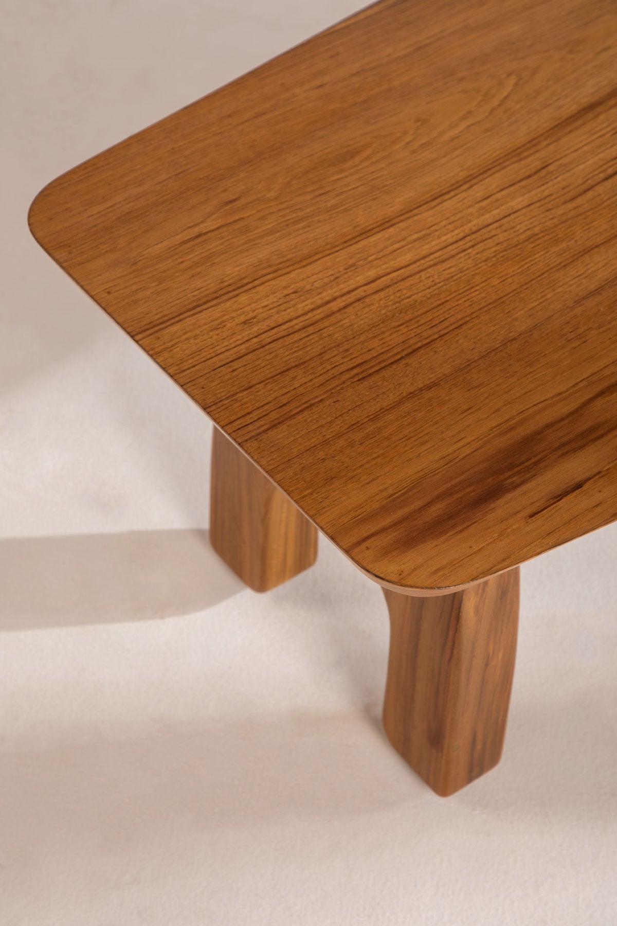 COFFEE TABLES Curved Rectangle Teak Wood Coffee Table