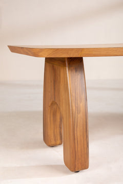 COFFEE TABLES Curved Rectangle Teak Wood Coffee Table