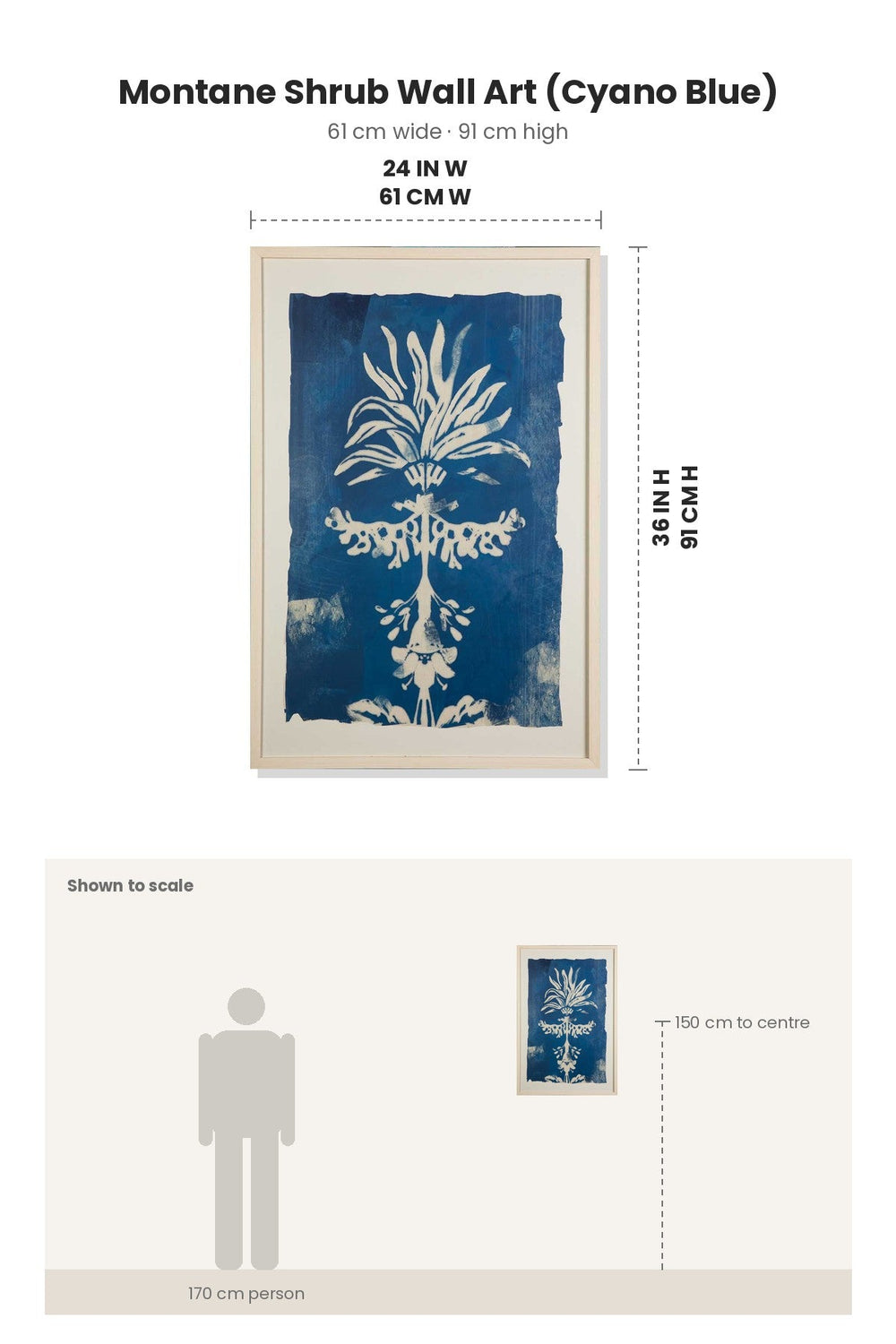 WALL ACCENTS Montane Shrub Wall Art (Cyano Blue)