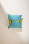 DAMASK BIRDS CUSHION COVER BUTTER & BLUE