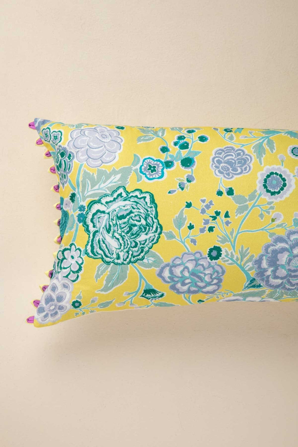 DAMASK ROSE CUSHION COVER BIG BUTTER Y