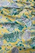 DAMASK ROSE PRINTED HEAVY FABRIC BUTTER Y