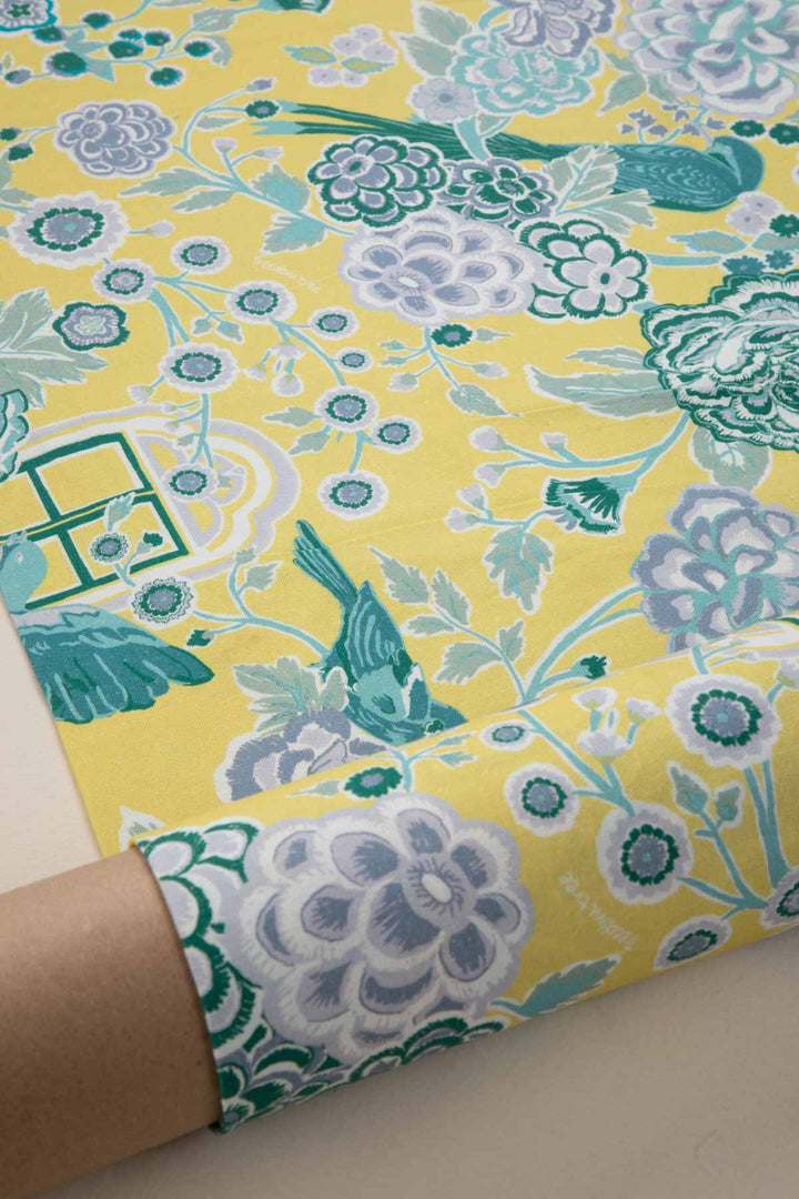 DAMASK ROSE PRINTED HEAVY FABRIC BUTTER Y