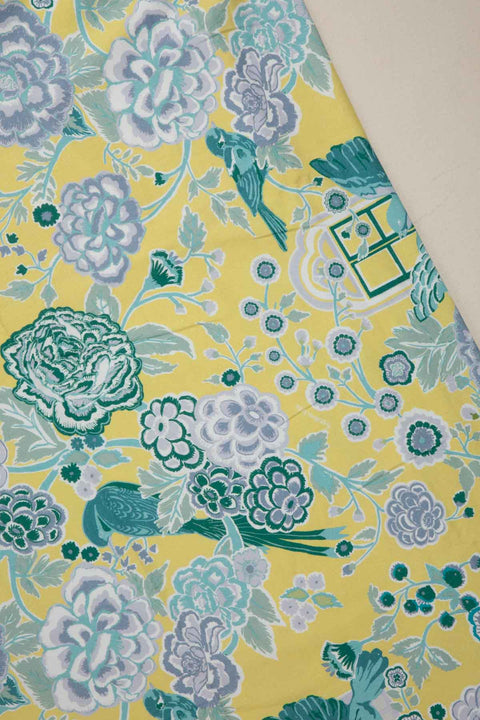 DAMASK ROSE PRINTED HEAVY FABRIC BUTTER Y