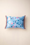 PRINT & PATTERN CUSHIONS Damask Rose With Birds Aqua Haze Cushion Cover (36 X 51 Cm)