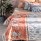 Dance Of The Yalis Rust Duvet Cover