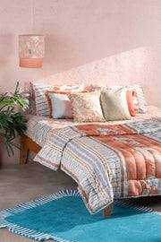 DANCE OF THE YALIS PRINT & PATTERN QUILT RUST