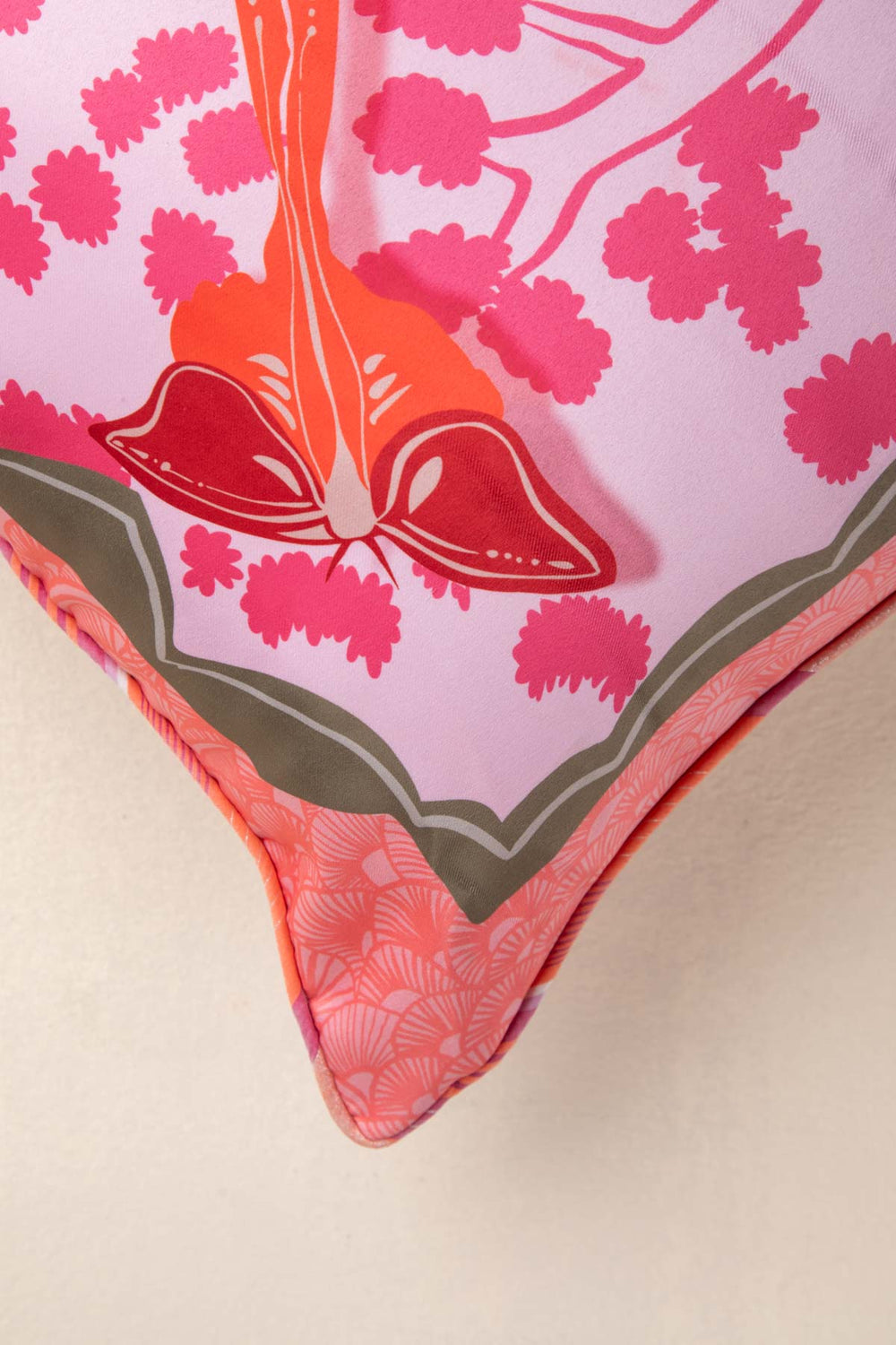 PRINT & PATTERN CUSHIONS Dancing Moths Apricot Rose Cushion Cover (36 X 51 Cm)